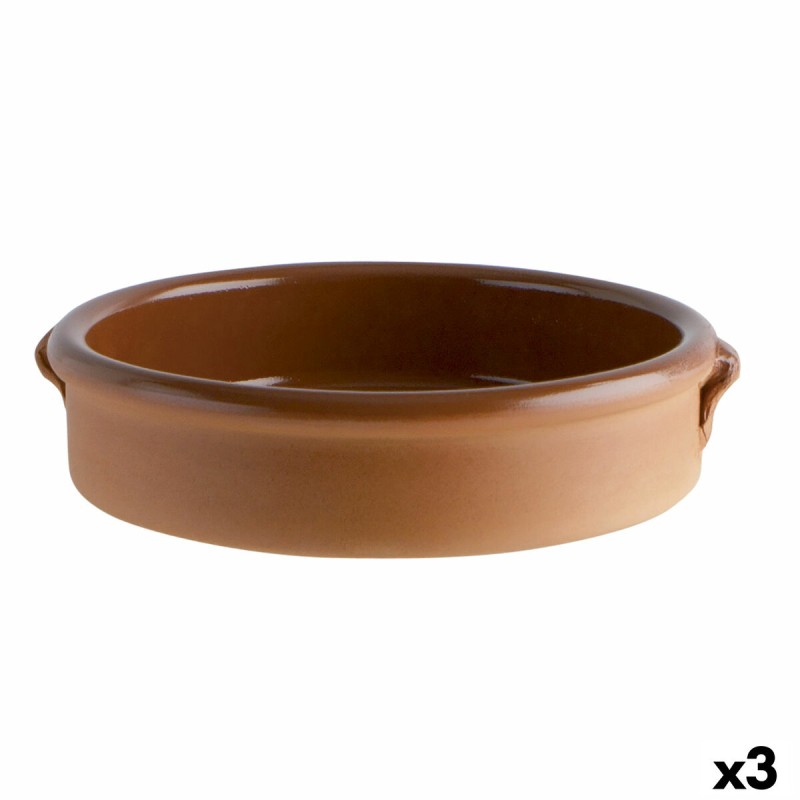 Teglia Barro Clasico Marrone Ceramica Ø 30 cm (3 Unità) Teglia Barro Clasico Marrone Ceramica Ø 30 cm (3 Unità)