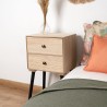 Comodino Vinthera Moa Naturale Metallo 35 x 26 x 65 cm