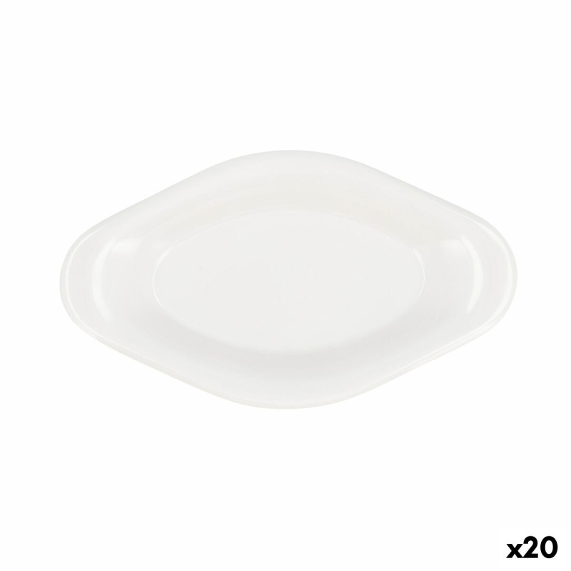 Vassoio per aperitivi Quid Select Bianco Plastica 17 x 9,5 x 2 cm (20 Unità) Vassoio per aperitivi Quid Select Bianco Plastica 17 x 9,5 x 2 cm (20 Unità)