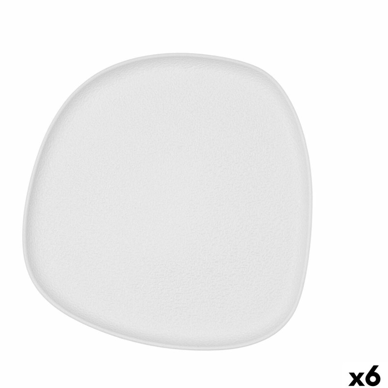 Piatto da pranzo Bidasoa Fosil Bianco Ceramica 26,3 x 25,5 x 2,4 cm (6 Unità) Piatto da pranzo Bidasoa Fosil Bianco Ceramica 26,3 x 25,5 x 2,4 cm (6 Unità)