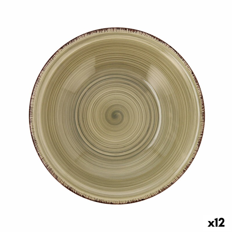 Piatto Fondo Quid Natura Vita Ceramica Verde (ø 21,5 cm) (12 Unità) Piatto Fondo Quid Natura Vita Ceramica Verde (ø 21,5 cm) (12 Unità)