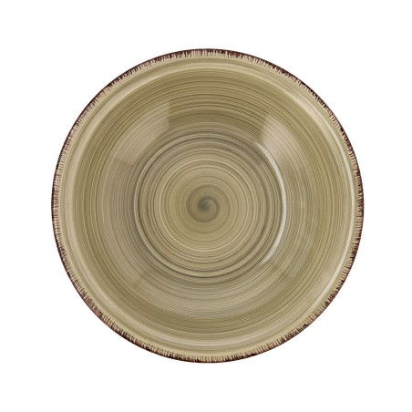 Piatto Fondo Quid Natura Vita Ceramica Verde (ø 21,5 cm) (12 Unità)