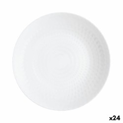 Piatto Fondo Luminarc Pampille Bianco Vetro (20 cm) (24 Unità)