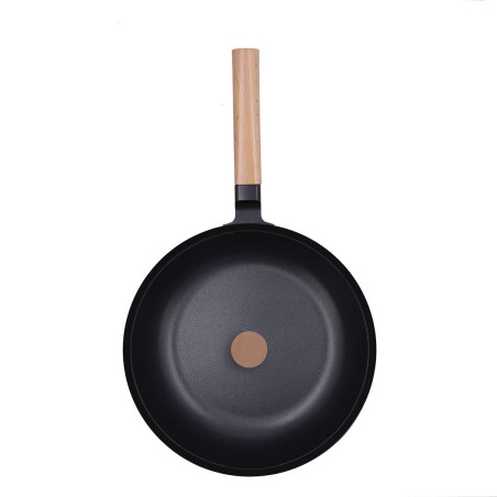 Pentola con Coperchio Quid Naturalia Nero Metallo 28 cm Con coperchio Stufati