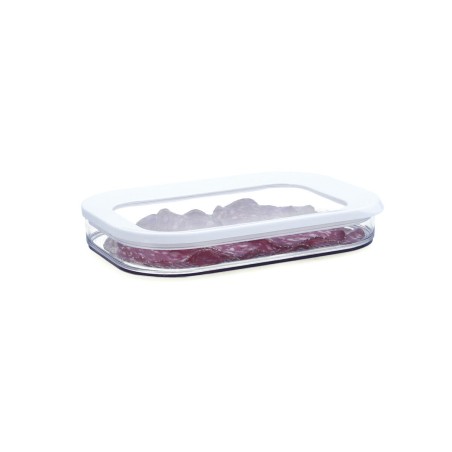 Portapranzo Rettangolare con Coperchio Quid Rico Trasparente Plastica 22 x 16 x 3,5 cm