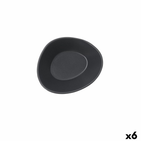 Set da Aperitivo Bidasoa Cosmos Grigio Ceramica 12 cm (6 Unità)