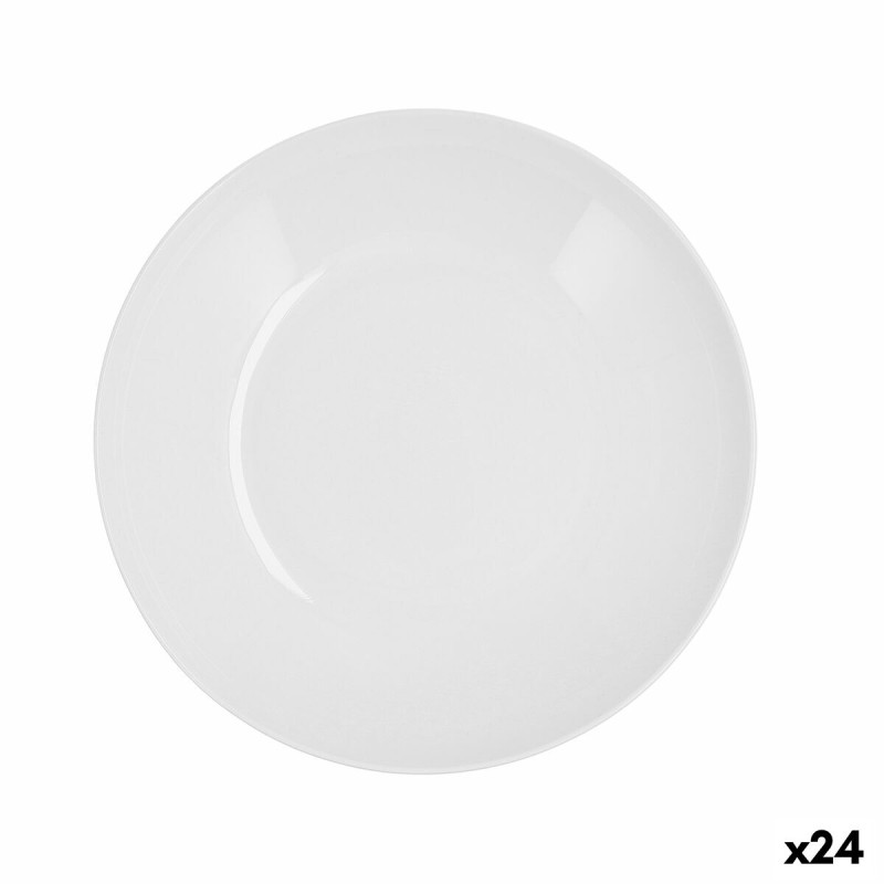 Piatto Fondo Quid Select Basic Bianco Plastica 23 cm (24 Unità) Piatto Fondo Quid Select Basic Bianco Plastica 23 cm (24 Unità)