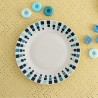 Piatto da pranzo Quid Simetric Azzurro Ceramica 23 cm (12 Unità)