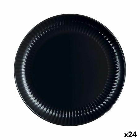 Piatto da pranzo Luminarc Cottage Nero Vetro 25 cm (24 Unità)