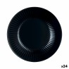 Piatto Fondo Luminarc Cottage Nero Vetro 20 cm (24 Unità)