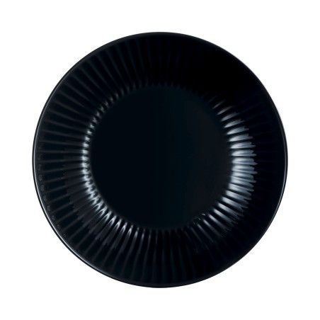 Piatto Fondo Luminarc Cottage Nero Vetro 20 cm (24 Unità)
