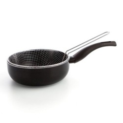 Padella per Friggere con Cestino Quid Hydra Nero Metallo Bachelite