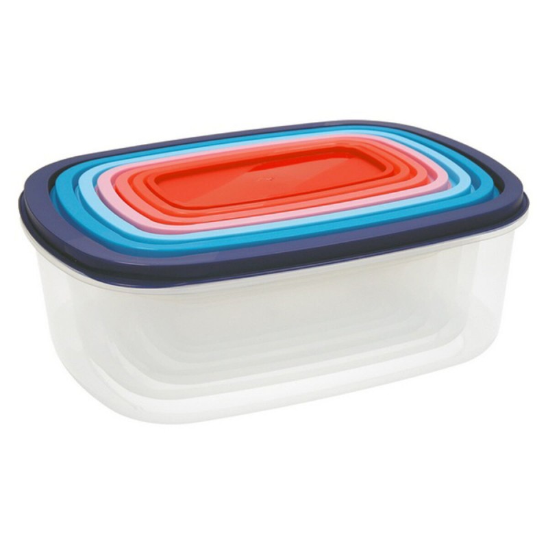 Set di scatole porta pranzo Quid Habitat (7 pcs) Plastica Set di scatole porta pranzo Quid Habitat (7 pcs) Plastica