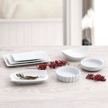 Piatto da pranzo Quid Gastro Fun Bianco Ceramica 29,5 x 11 x 3 cm (6 Unità)