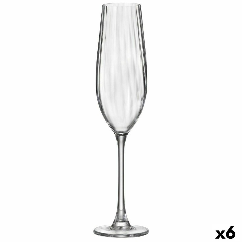 Calice da champagne Bohemia Crystal Optic Trasparente Vetro 260 ml (6 Unità) Calice da champagne Bohemia Crystal Optic Trasparente Vetro 260 ml (6 Unità)