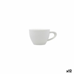 Set di Tazze da Caffè Bidasoa Fosil Bianco Ceramica Allumina 80 ml (12 Unità)