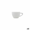 Set di Tazze da Caffè Bidasoa Fosil Bianco Ceramica Allumina 80 ml (12 Unità)