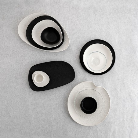 Set di Tazze da Caffè Bidasoa Fosil Bianco Ceramica Allumina 80 ml (12 Unità)