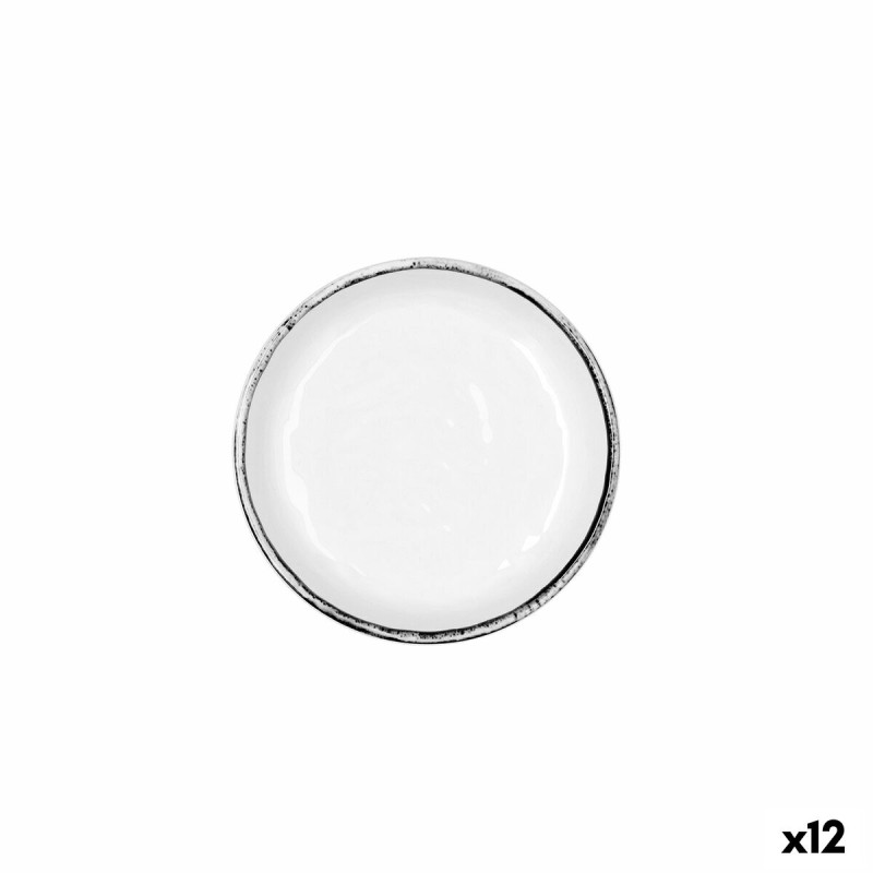 Ciotola Quid Select Filo Bianco Nero Plastica 14 x 3 cm (12 Unità) Ciotola Quid Select Filo Bianco Nero Plastica 14 x 3 cm (12 Unità)