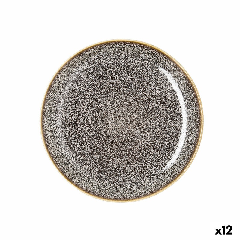 Piatto da pranzo Ariane Jaguar Freckles Marrone Ceramica 21 cm (12 Unità) Piatto da pranzo Ariane Jaguar Freckles Marrone Ceramica 21 cm (12 Unità)