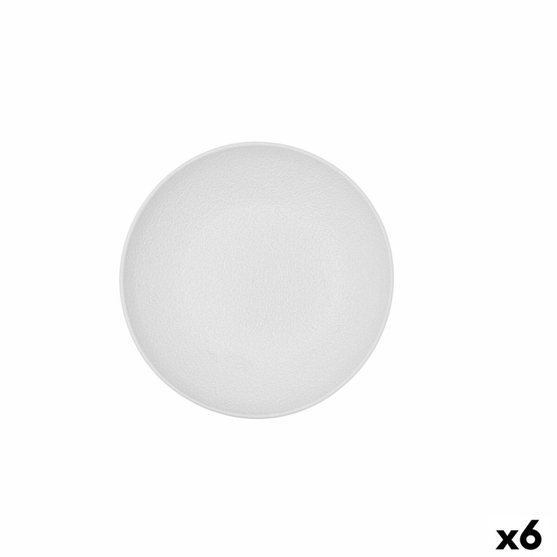 Piatto Fondo Bidasoa Fosil Bianco Ceramica 21 x 21 x 4,7 cm (6 Unità) Piatto Fondo Bidasoa Fosil Bianco Ceramica 21 x 21 x 4,7 cm (6 Unità)