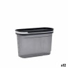 Contenitore per Conservare gli Alimenti Quid City Grigio 1,2 L Con coperchio Dispenser (12 Unità)