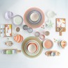 Piatto da Dolce Quid Kaleido Verde Viola Ceramica 19 cm (12 Unità)