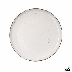 Piatto da pranzo Quid Duna Beige Ceramica 26,5 x 2,8 cm (6 Unità)