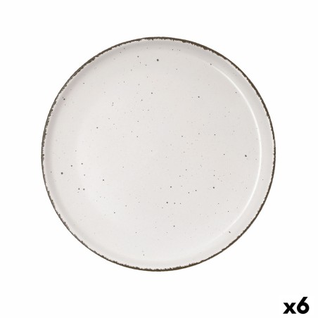 Piatto da pranzo Quid Duna Beige Ceramica 26,5 x 2,8 cm (6 Unità)
