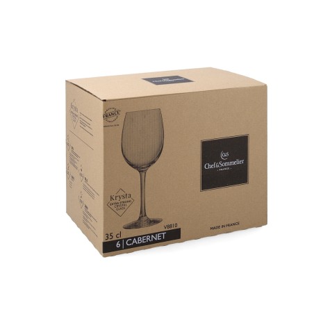 Set di Bicchieri Chef&Sommelier Cabernet Tulip Eco Trasparente Vetro 350 ml (6 Unità)