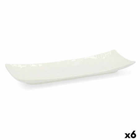 Vassoio per aperitivi Quid Select Bianco Ceramica 20,5 x 7,5 cm (6 Unità) (Pack 6x)