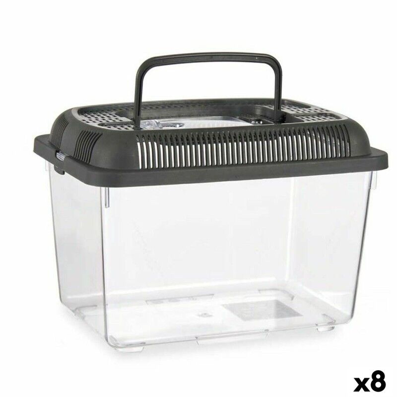 Acquario Con maniglia Grande Grigio Plastica 7 L 20 x 20 x 30 cm (8 Unità) Acquario Con maniglia Grande Grigio Plastica 7 L 20 x 20 x 30 cm (8 Unità)