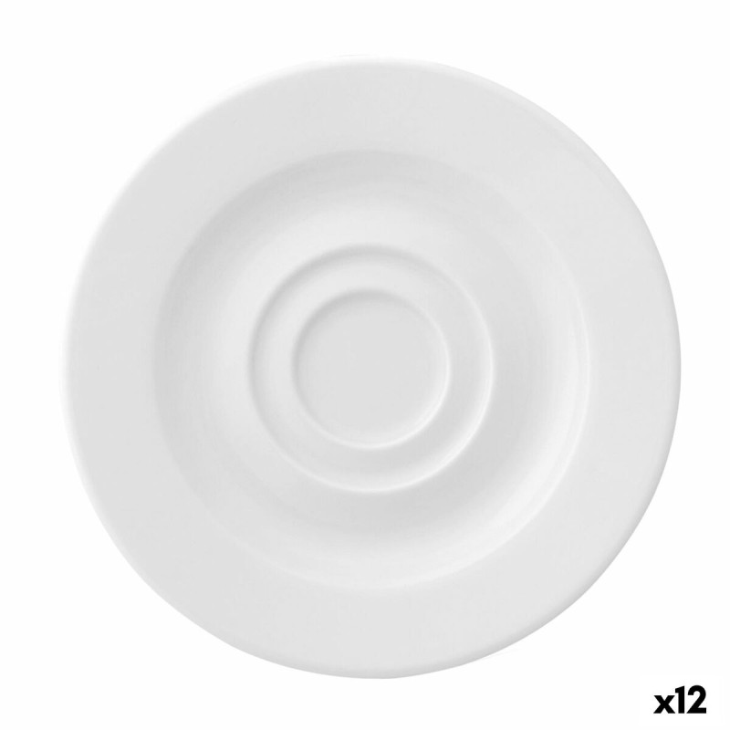 Piatto Ariane Prime Espresso Ceramica Bianco 13 cm (12 Unità) Piatto Ariane Prime Espresso Ceramica Bianco 13 cm (12 Unità)