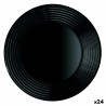 Piatto Fondo Luminarc Harena Nero Vetro (Ø 23,5 cm) (24 Unità)