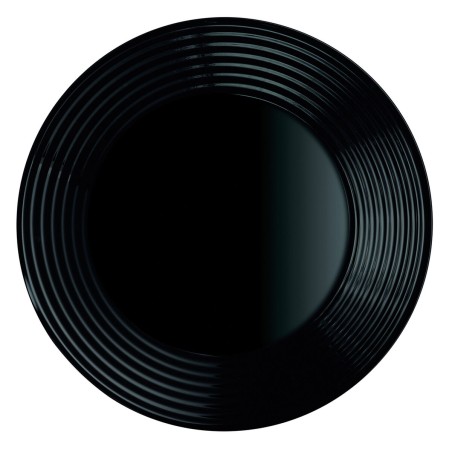 Piatto Fondo Luminarc Harena Nero Vetro (Ø 23,5 cm) (24 Unità)