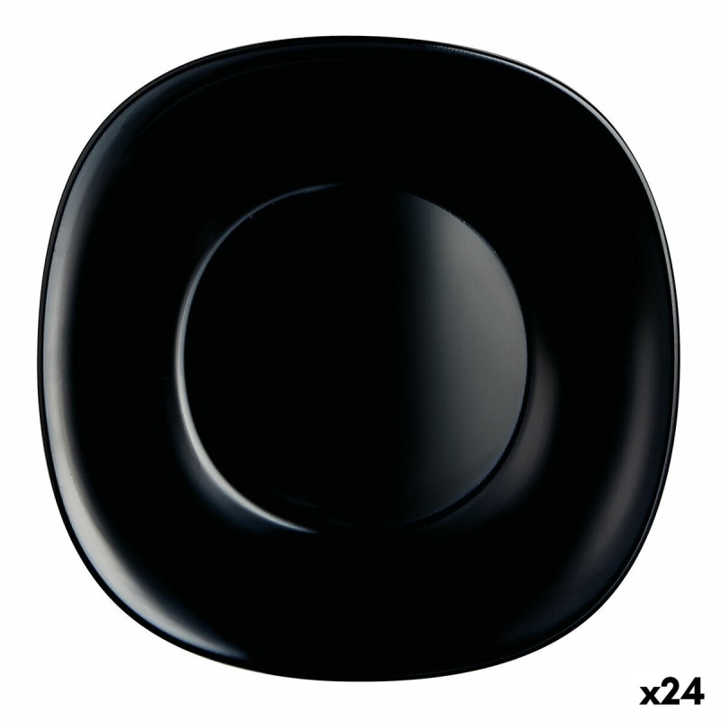 Piatto Fondo Luminarc Carine Nero Vetro (Ø 23,5 cm) (24 Unità) Piatto Fondo Luminarc Carine Nero Vetro (Ø 23,5 cm) (24 Unità)