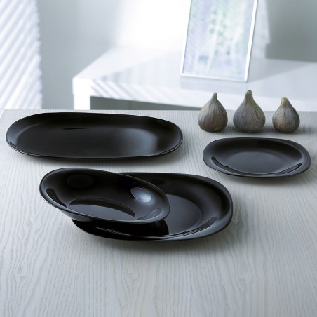 Piatto Fondo Luminarc Carine Nero Vetro (Ø 23,5 cm) (24 Unità)