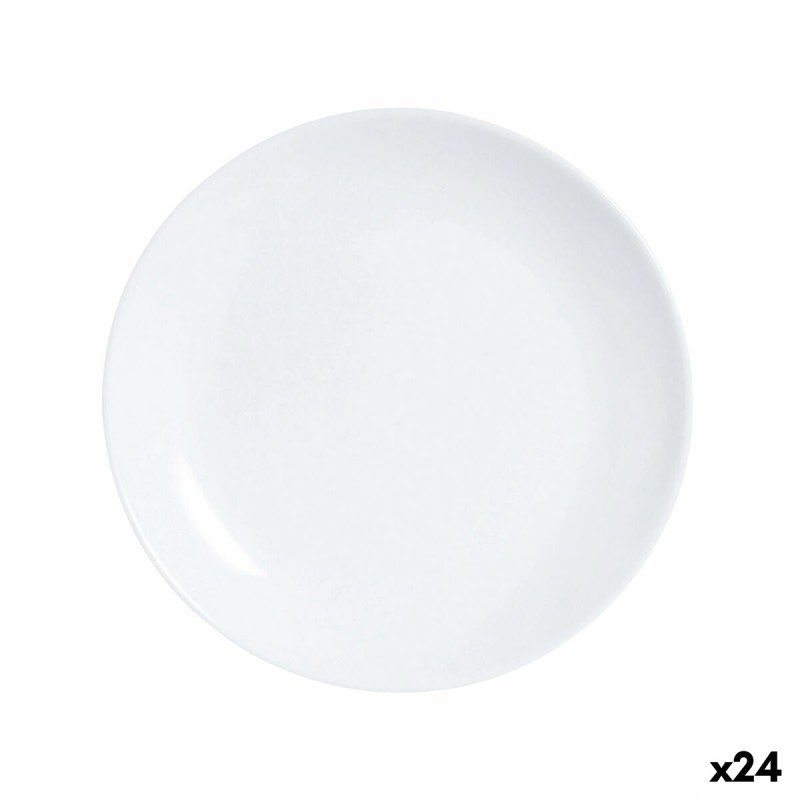 Piatto da Dolce Luminarc Diwali Bianco Vetro 19 cm (24 Unità) Piatto da Dolce Luminarc Diwali Bianco Vetro 19 cm (24 Unità)