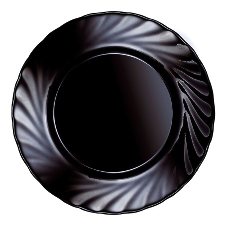 Piatto da Dolce Luminarc Trianon Nero Vetro (Ø 19,5 cm) (24 Unità)