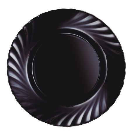 Piatto da pranzo Luminarc Trianon Black Nero Vetro Ø 24,5 cm (24 Unità)