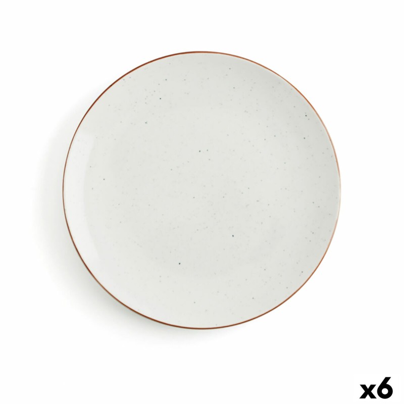 Piatto da pranzo Ariane Terra Beige Ceramica Ø 27 cm (6 Unità) Piatto da pranzo Ariane Terra Beige Ceramica Ø 27 cm (6 Unità)