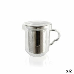 Tazza con Filtro per Infusioni Quid Serenia Trasparente Vetro Acciaio inossidabile 350 ml (12 Unità)
