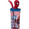 Bicchiere con Cannuccia Spider-Man CZ11338 3D