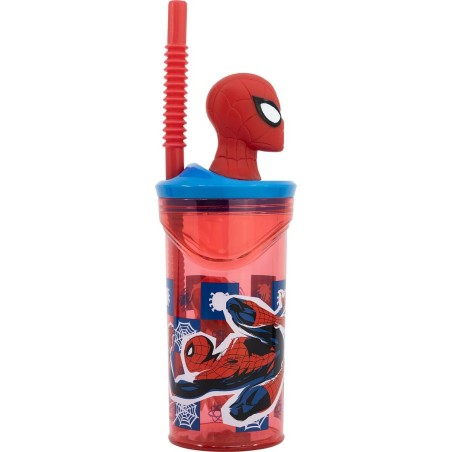 Bicchiere con Cannuccia Spider-Man CZ11338 3D
