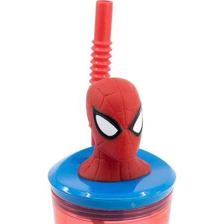 Bicchiere con Cannuccia Spider-Man CZ11338 3D