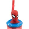 Bicchiere con Cannuccia Spider-Man CZ11338 3D
