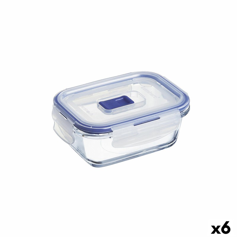 Porta pranzo Ermetico Luminarc Pure Box Active 380 ml 12 x 9 cm Bicolore Vetro (6 Unità) Porta pranzo Ermetico Luminarc Pure Box Active 380 ml 12 x 9 cm Bicolore Vetro (6 Unità)