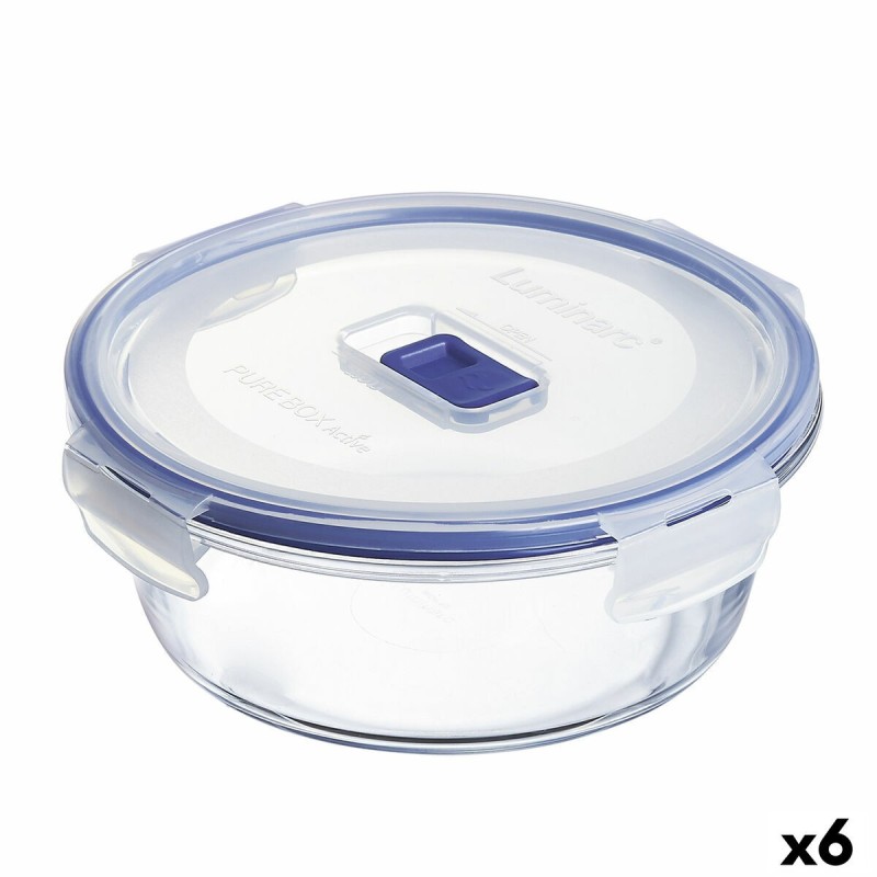 Porta pranzo Ermetico Luminarc Pure Box Active 920 ml 15 x 7 cm Bicolore Vetro (6 Unità) Porta pranzo Ermetico Luminarc Pure Box Active 920 ml 15 x 7 cm Bicolore Vetro (6 Unità)