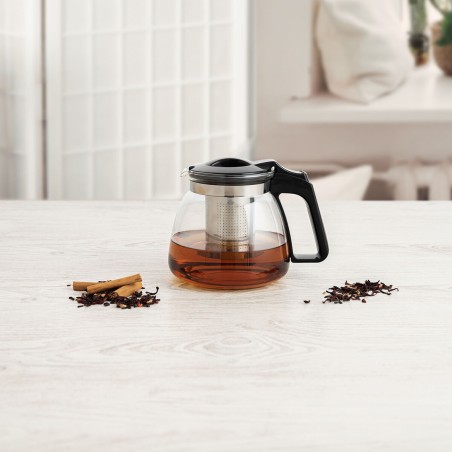 Teiera Quid Serenia Trasparente Vetro Acciaio inossidabile 900 ml
