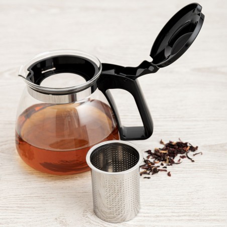 Teiera Quid Serenia Trasparente Vetro Acciaio inossidabile 900 ml